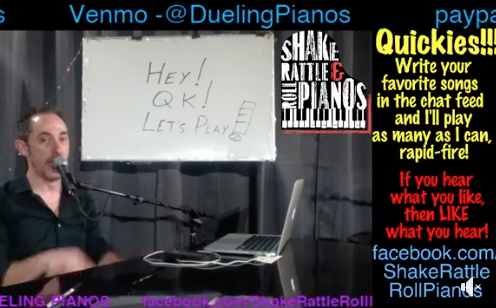 piano bar online show at Quarantine Karaoke facebook